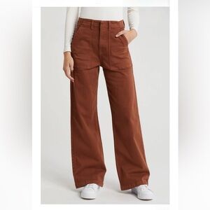 PISTOLA HIGH RISE Rust Wide-Leg Pants